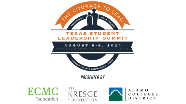 Summit 2024 logo with presenting sponsor logos of ECMC Foundation, Kresge Foundation, Alamo Colleges District